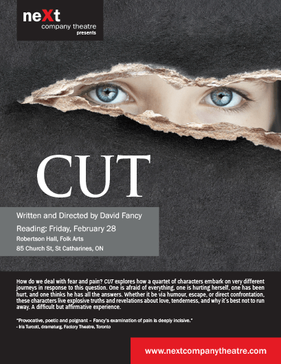 CUT, Play by David Fancy