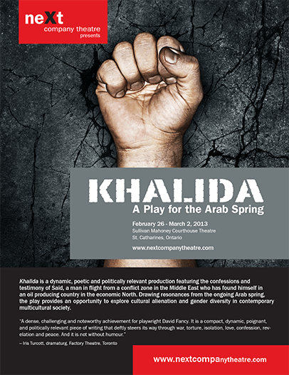 Khalida, Play by David Fancy